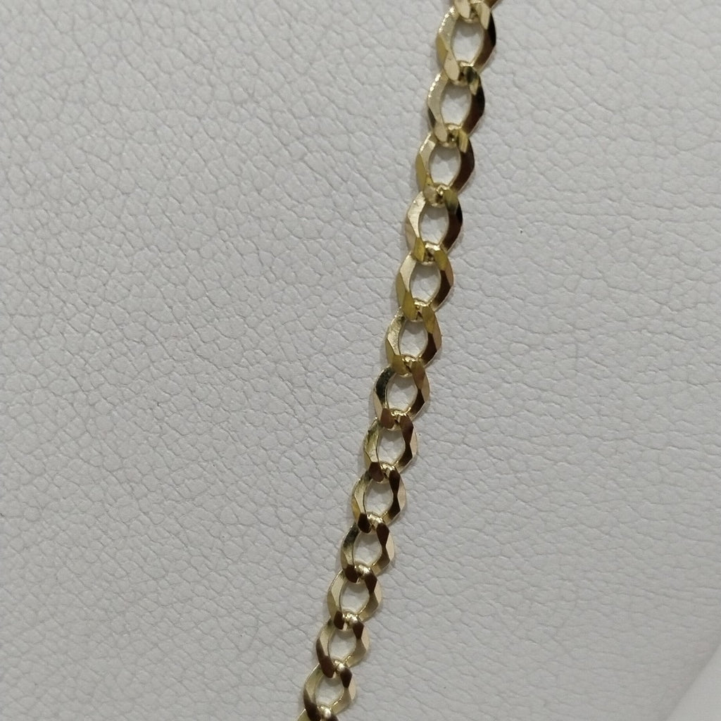 CADENAS TEJIDO BARBADA ORO 14K 60 CM 5.4 GR (NUEVO)