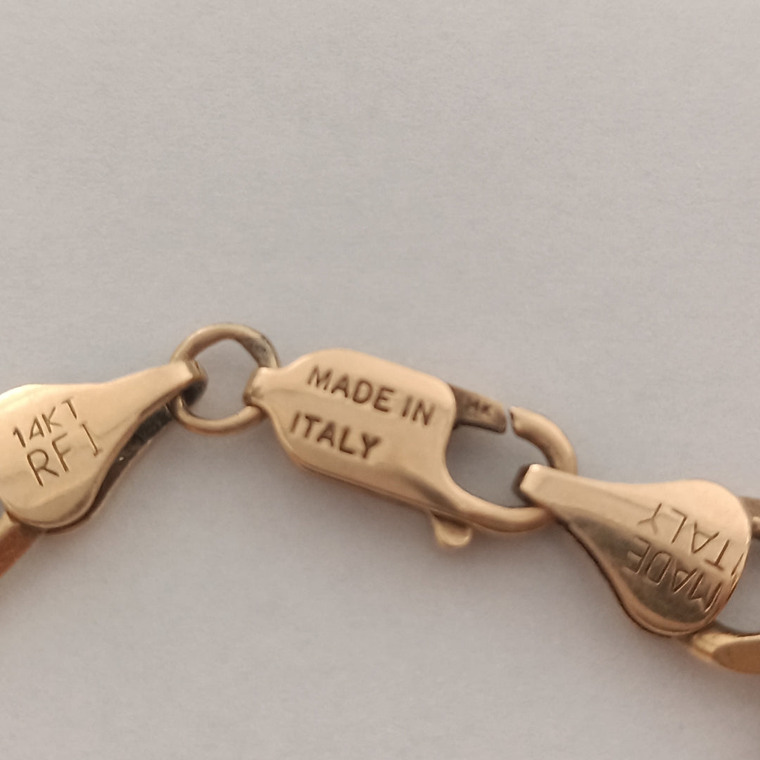PULSERA ORO, RODIADO 14 K 13.9 GRMS (SEMINUEVO)