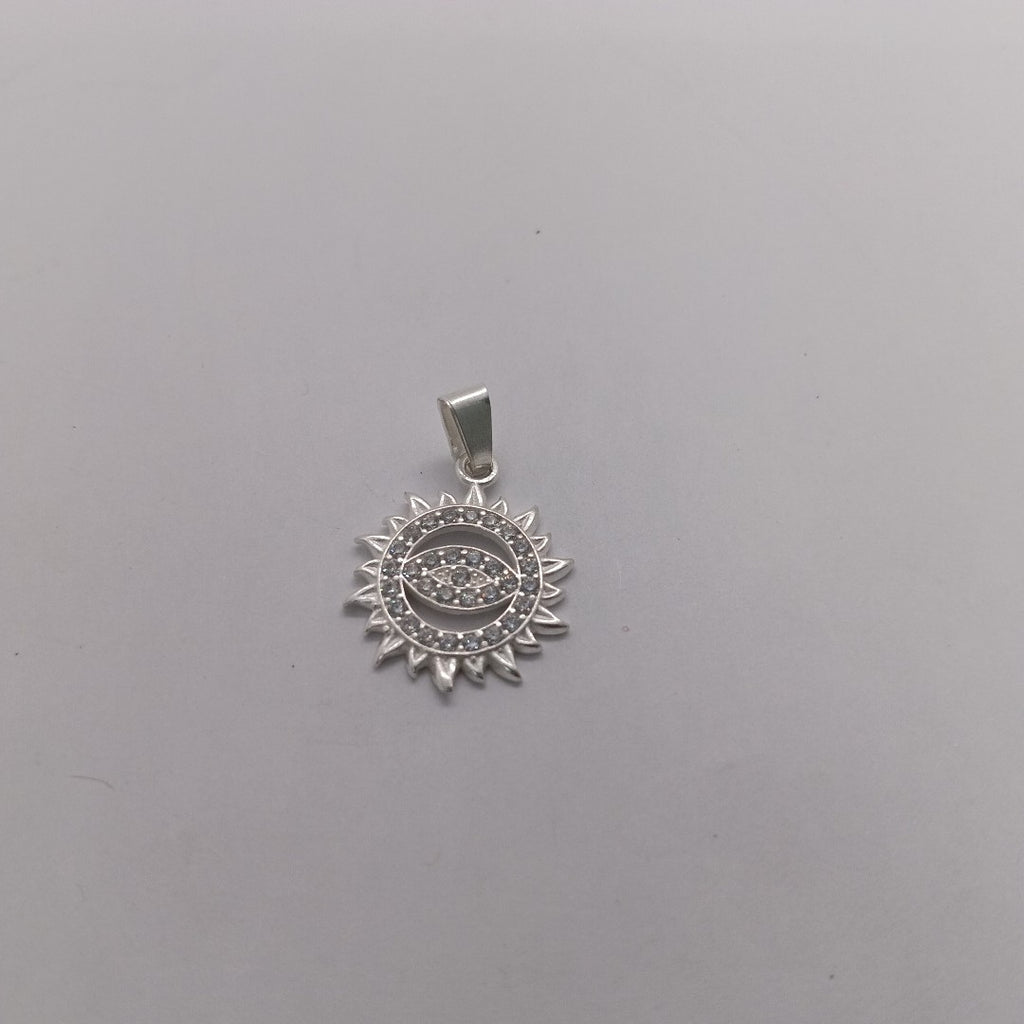 DIJE OJO MAGICO CON CIRCONIAS PLATA .925 2 GR (NUEVO)