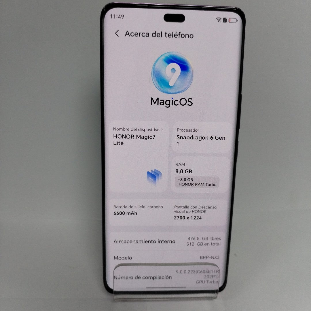 CELULAR HONOR MAGIC 7 LITE BRP-NX3 (2025) 512 GB 8 GB RAM (SEMINUEVO)