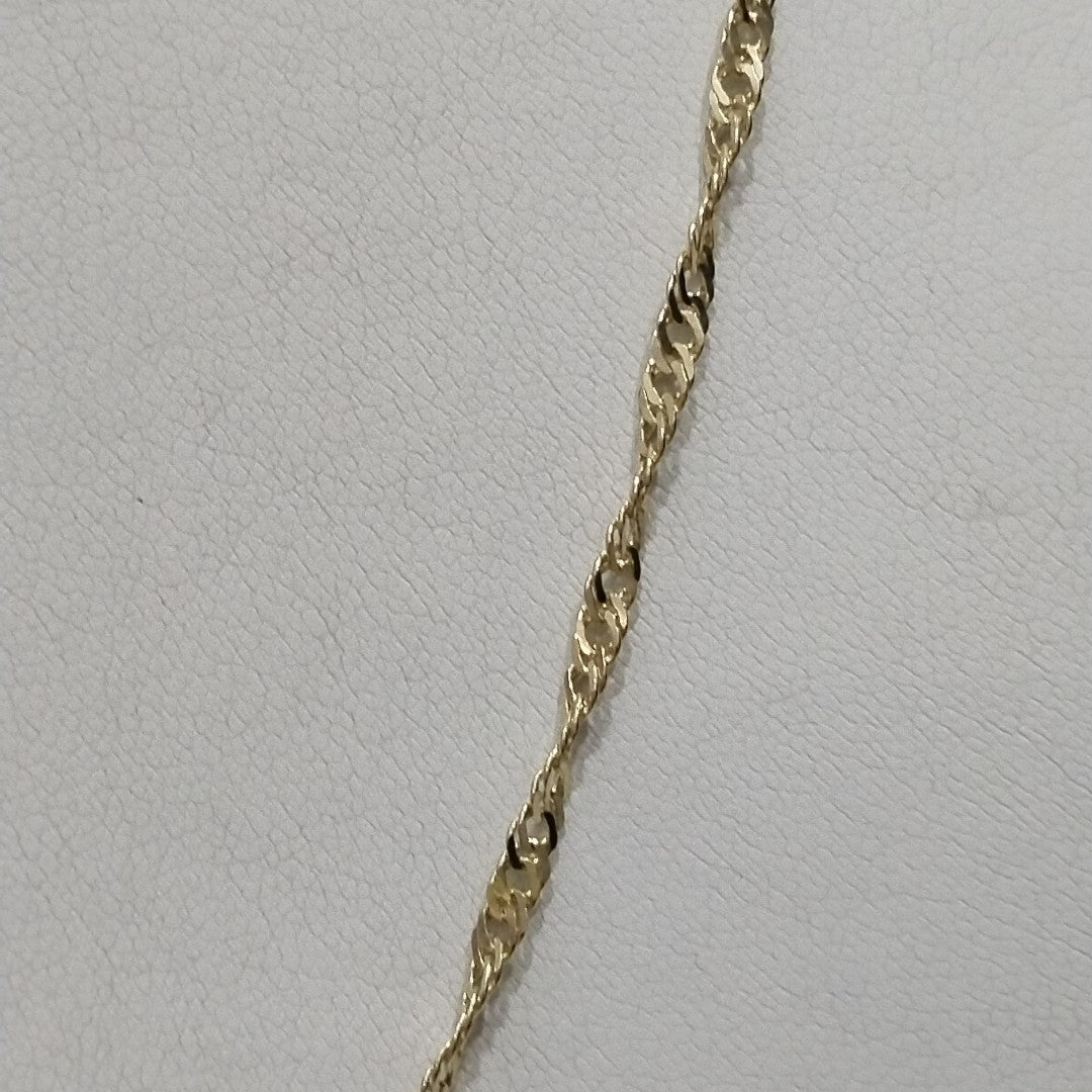 CADENAS TEJIDO MEDIO TZL ORO 14K 55 CM 4.9 GR (NUEVO)