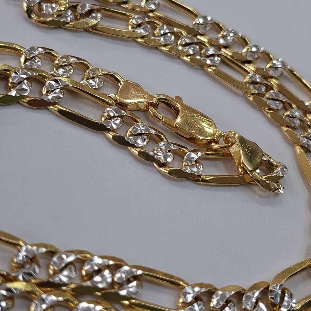CADENAS CARTIER 3 1 DIAMANTADA ORO 14K 51.5 (NUEVO)