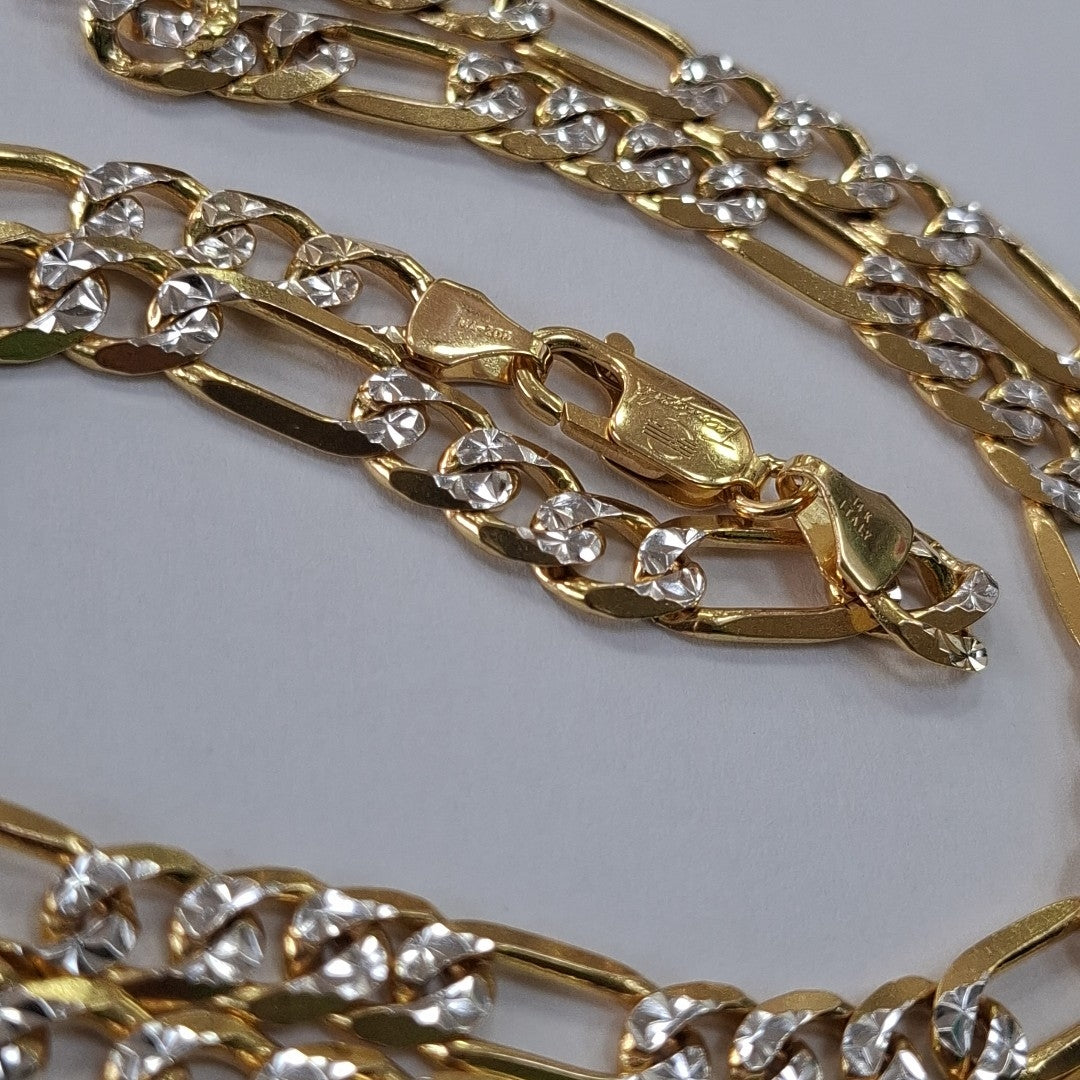 CADENAS CARTIER 3 1 DIAMANTADA ORO 14K 51.5 (NUEVO)