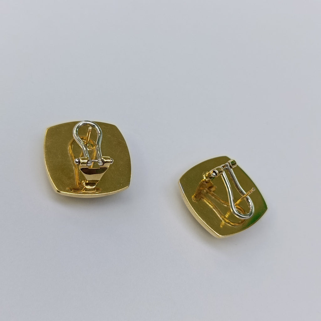 ARETES PAR ORO COMBINADO 14 K 13,50 GRMS (SEMINUEVO)