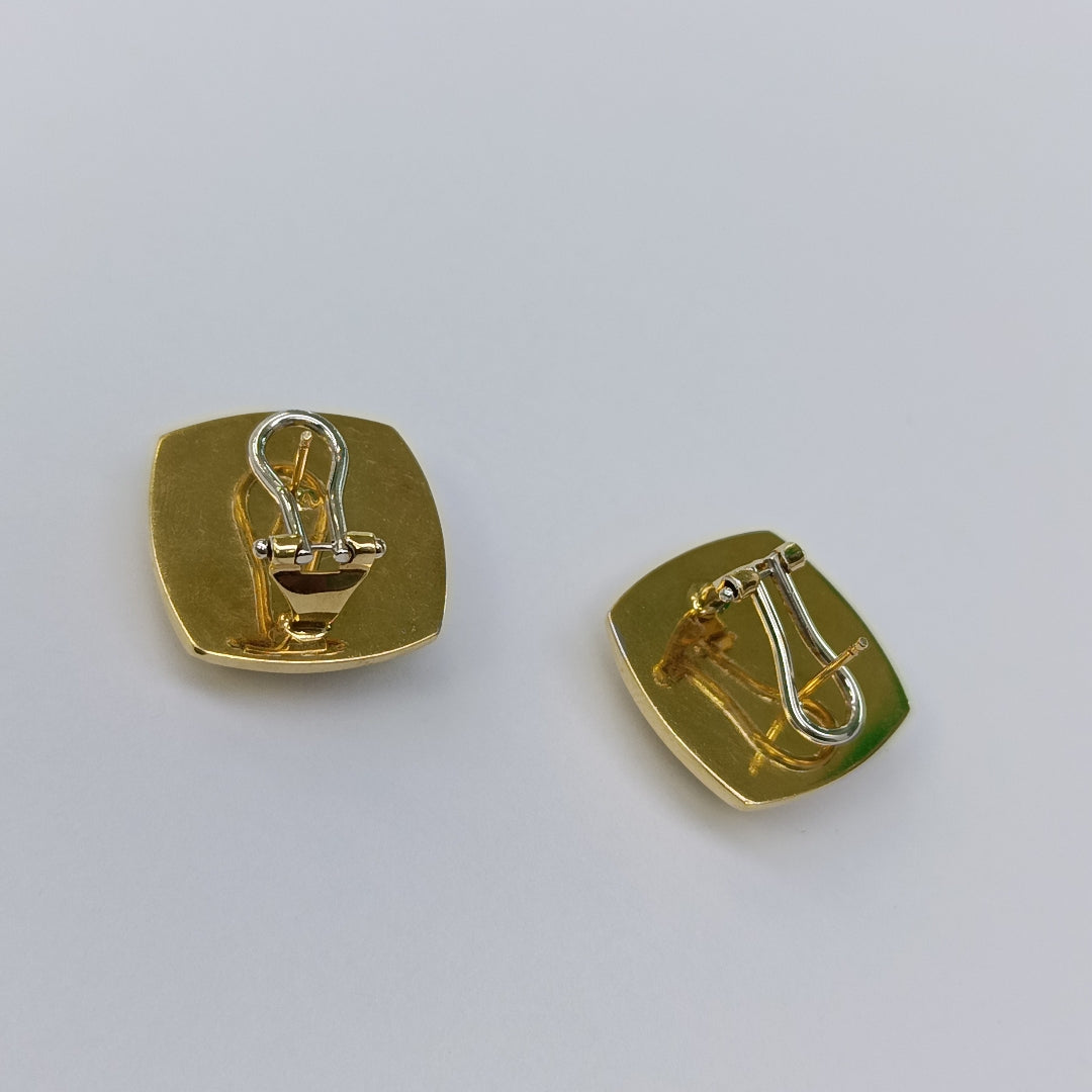 ARETES PAR ORO COMBINADO 14 K 13,50 GRMS (SEMINUEVO)