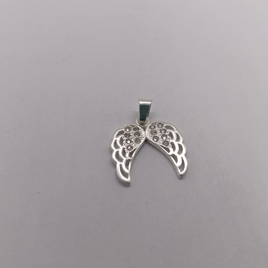 DIJE ALAS C/CIRCONIAS PLATA .925 2.4 GR (NUEVO)