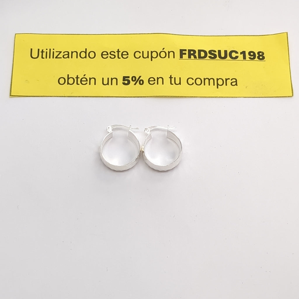 ARETES ARRACADAS FACETADAS PLATA .925 2.8 GR (NUEVO)