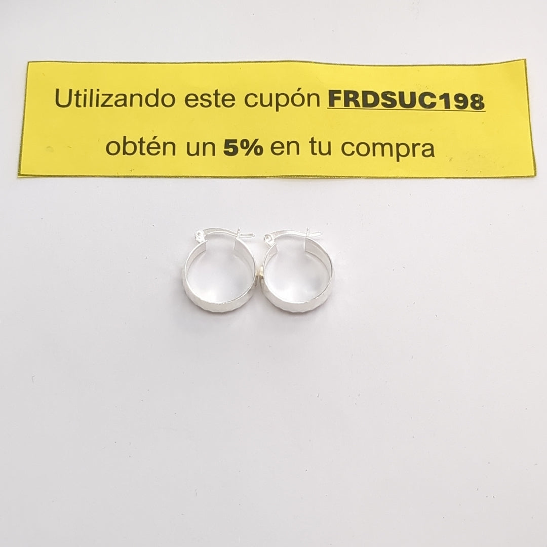 ARETES ARRACADAS FACETADAS PLATA .925 2.8 GR (NUEVO)