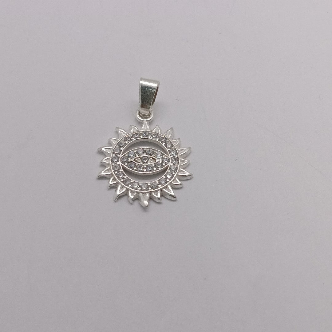 DIJE OJO MAGICO CON CIRCONIAS PLATA .925 1.9 GR (NUEVO)