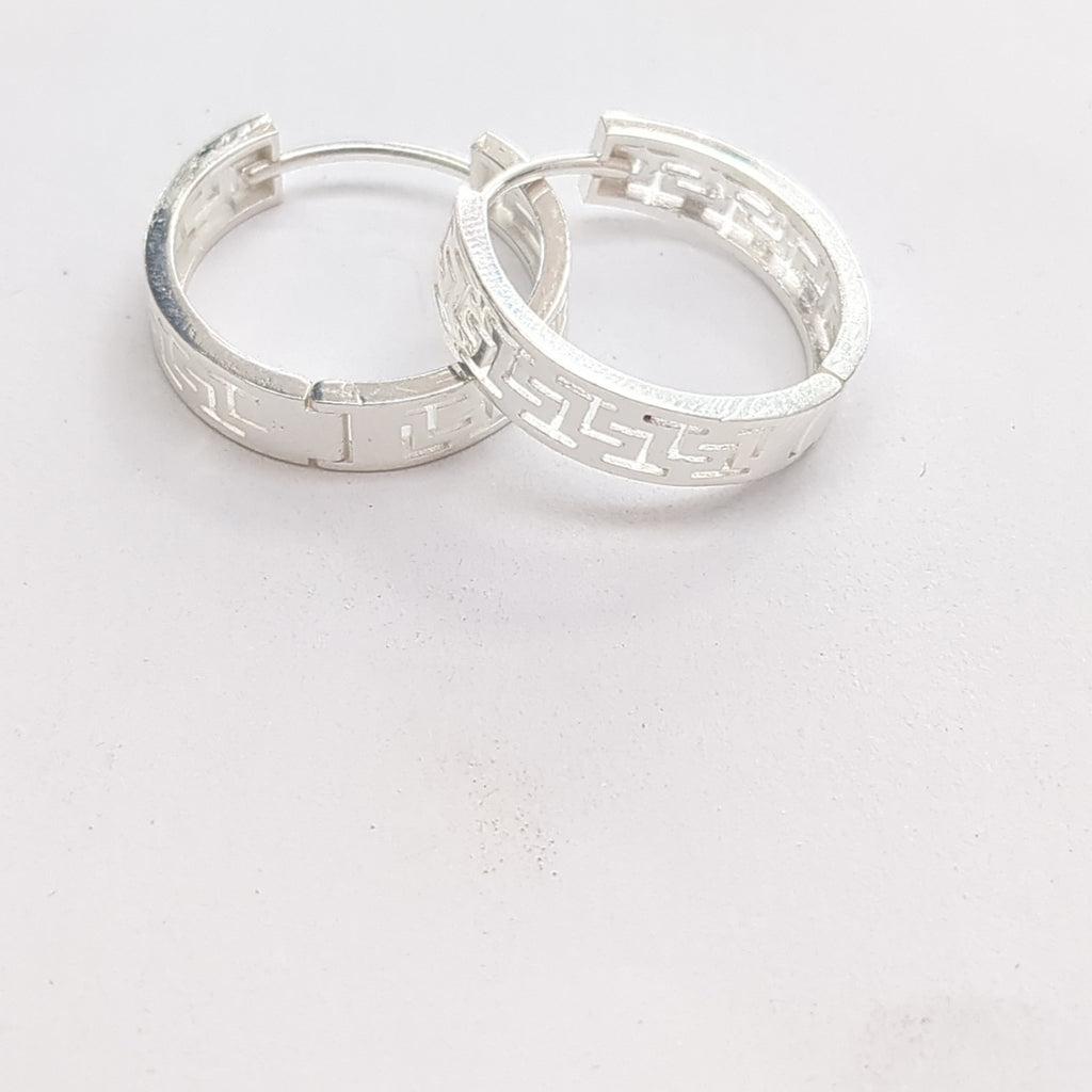 ARETES ARRACADAS GRECAS PLATA .925 4.23 GR (NUEVO)