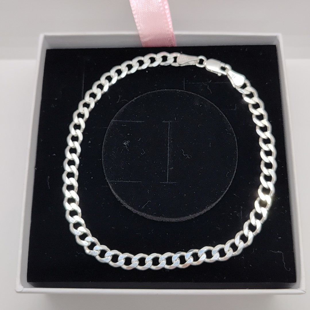 PULSERA BARBADA PLATA .925 21 CM 7.43 GR (NUEVO)