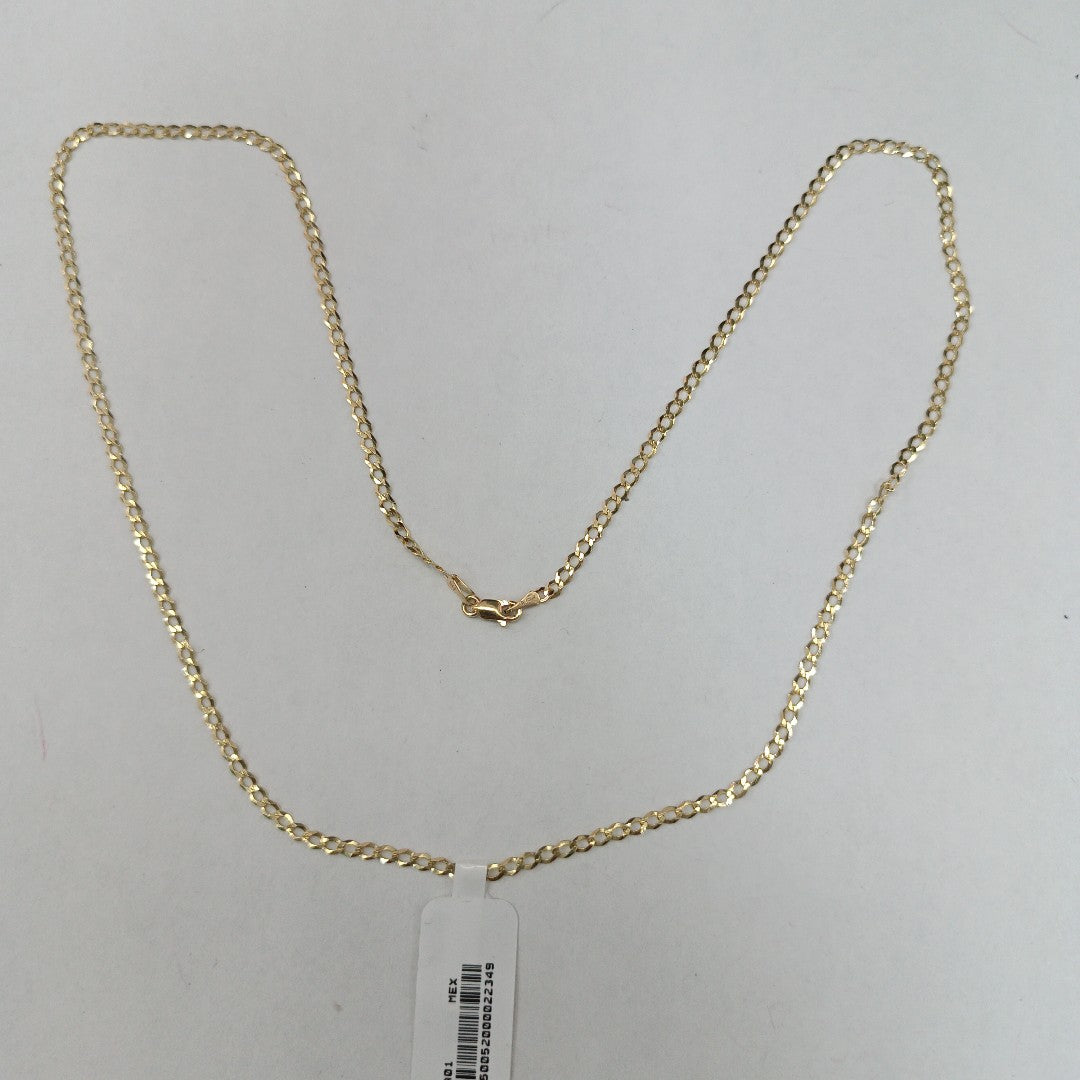 CADENAS TEJIDO BARBADA ORO 14K 60 CM 5.4 GR (NUEVO)