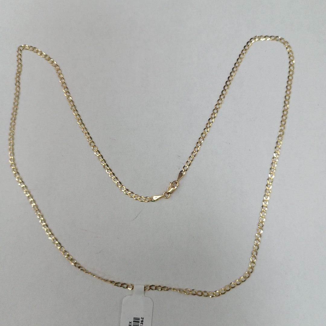 CADENAS TEJIDO BARBADA ORO 14K 60 CM 5.4 GR (NUEVO)