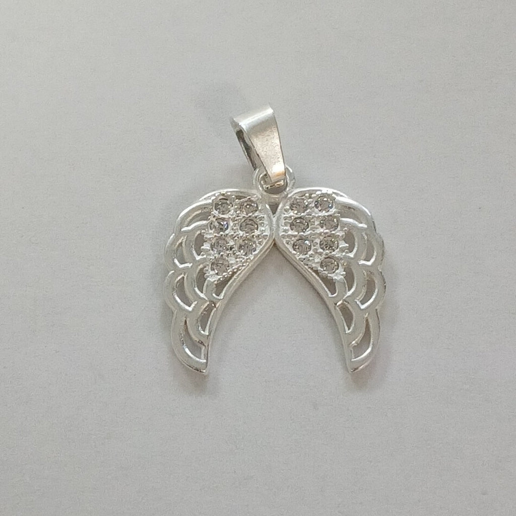 DIJE ALAS C/CIRCONIAS PLATA .925 2.3 GR (NUEVO)
