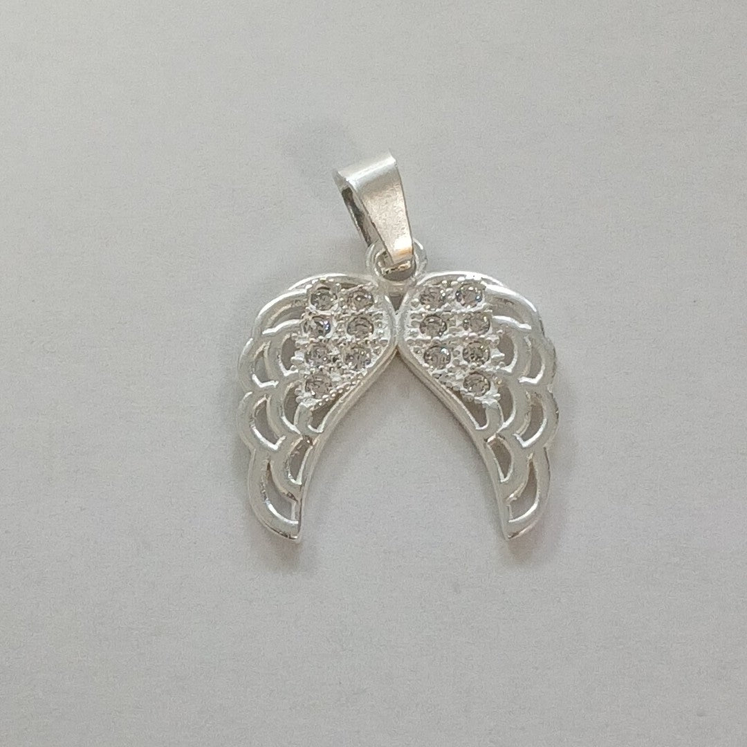 DIJE ALAS C/CIRCONIAS PLATA .925 2.3 GR (NUEVO)