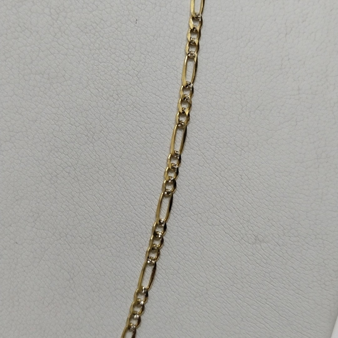 PULSERAS TEJIDO 3X1 ORO 14K 55 CM 4.6 GR (NUEVO)