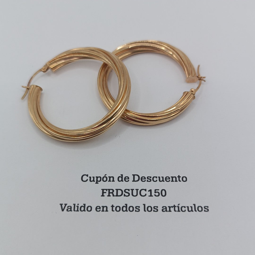 ARRACADAS PAR ORO 14 K 8,30 GRMS (SEMINUEVO)