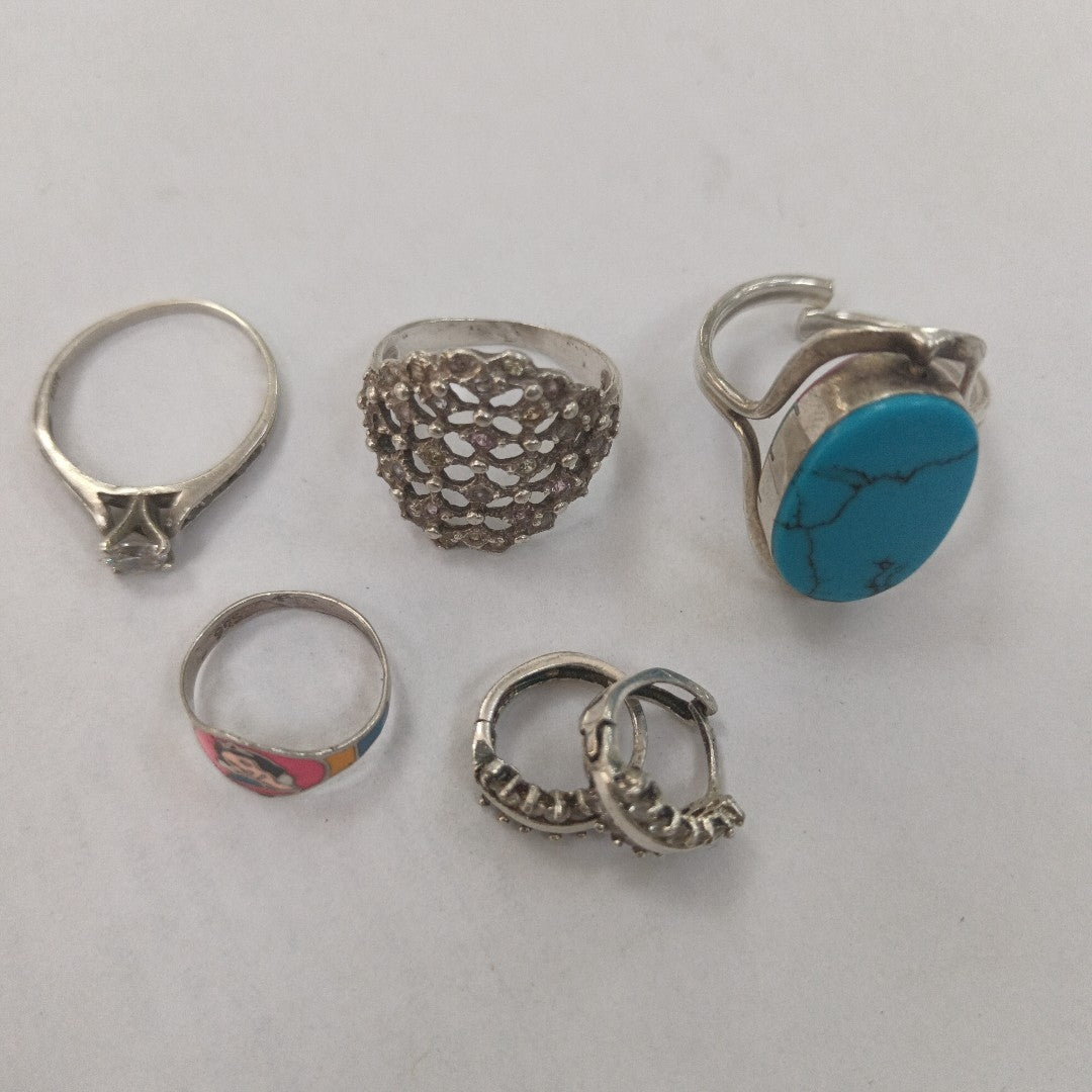 ANILLITO, ARRACADAS PAR PLATA 16.9 GRMS (SEMINUEVO)