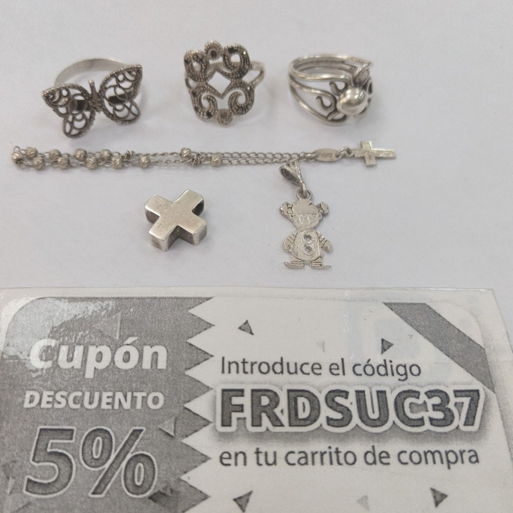 ANILLITO, DIJE, PULSERA PLATA 18.7 GRMS (SEMINUEVO)