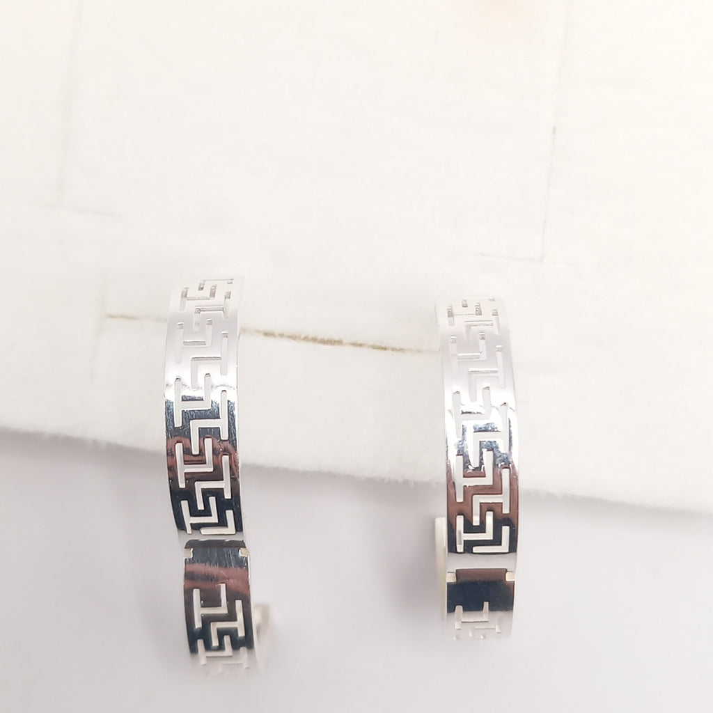 ARETES ARRACADAS GRECAS PLATA .925 4.23 GR (NUEVO)
