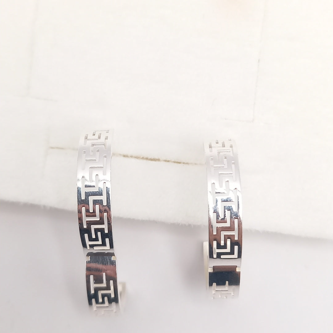 ARETES ARRACADAS GRECAS PLATA .925 4.23 GR (NUEVO)
