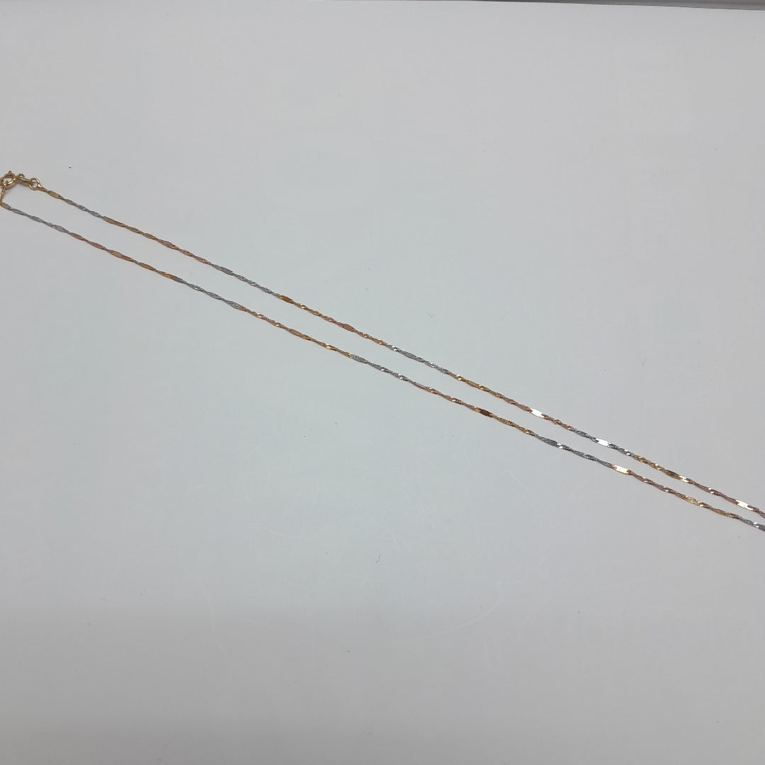 CADENA ORO, RODIADO 14 K 0.8 GRMS (SEMINUEVO)