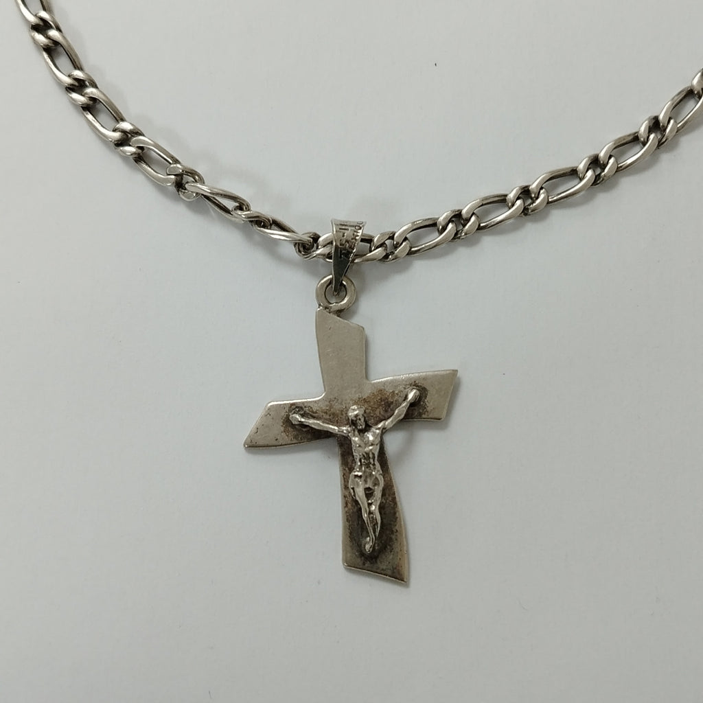 CADENA, CRUCIFIJO PLATA 54.8 GRMS (SEMINUEVO)