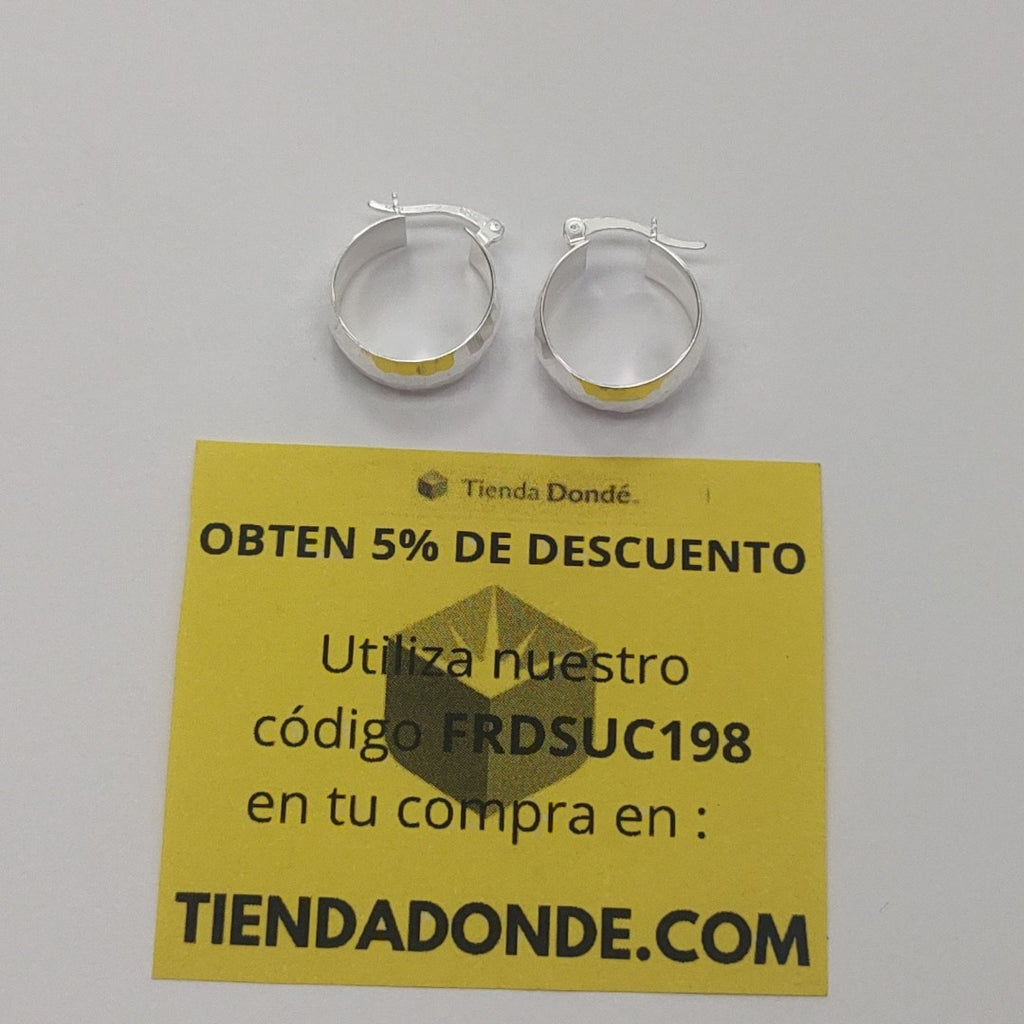 ARETES ARRACADAS FACETADAS PLATA .925 2.8 GR (NUEVO)