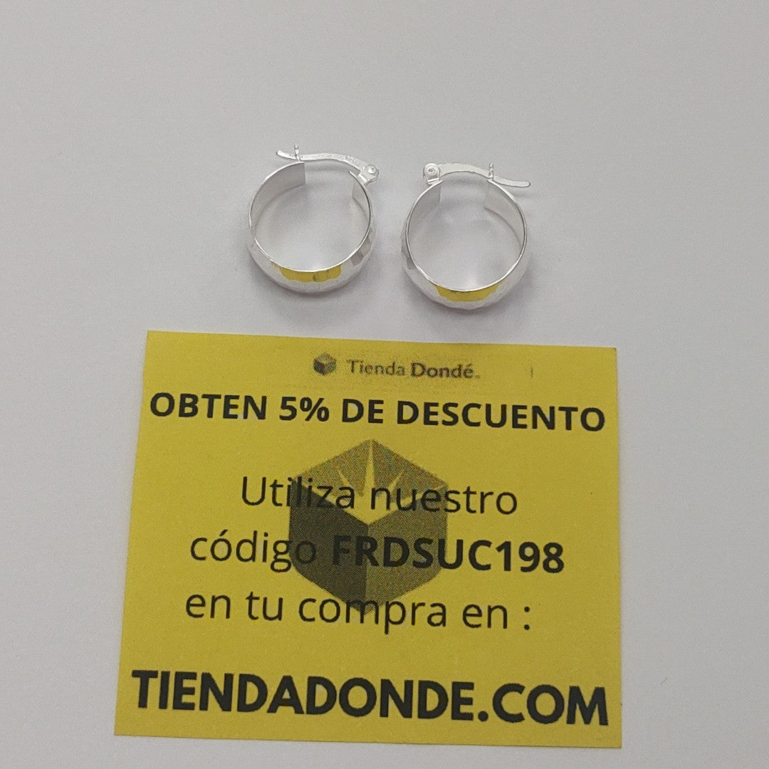 ARETES ARRACADAS FACETADAS PLATA .925 2.8 GR (NUEVO)
