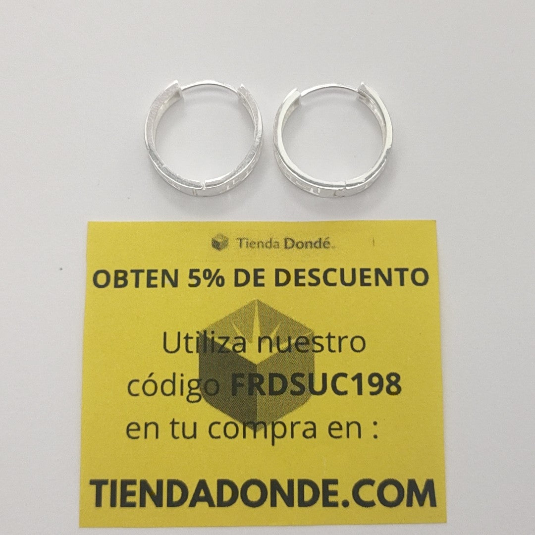 ARETES ARRACADAS GRECAS PLATA .925 4.23 GR (NUEVO)