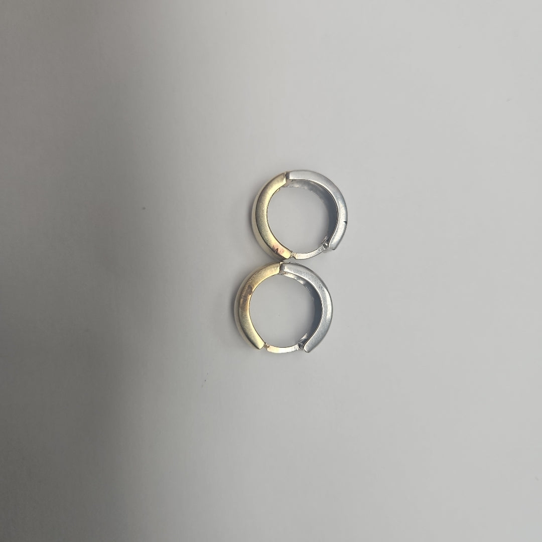 ARRACADAS PAR ORO COMBINADO 14 K 3.2 GRMS (SEMINUEVO)