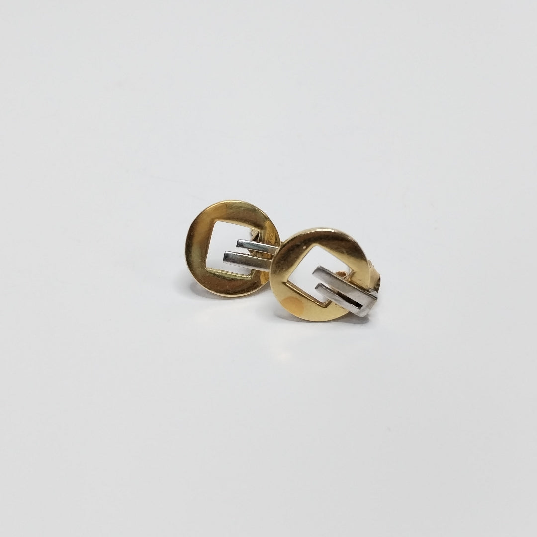 BROQUELES PAR ORO BLANCO 14 K 2,40 GRMS (SEMINUEVO)