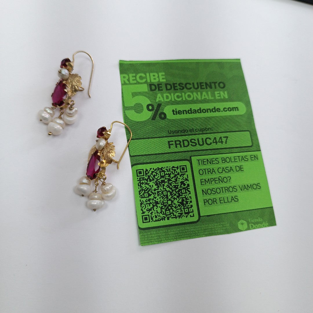 ARETES PAR ORO 8 K 6,80 GRMS (SEMINUEVO)