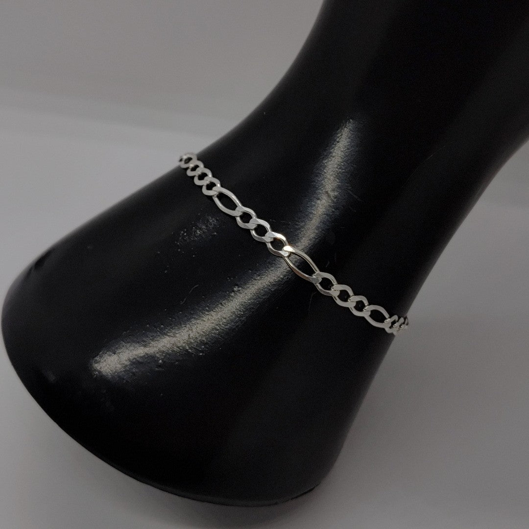 PULSERA TEJIDO 3X1 PLATA .925 21 CM 3.2 GR (NUEVO)