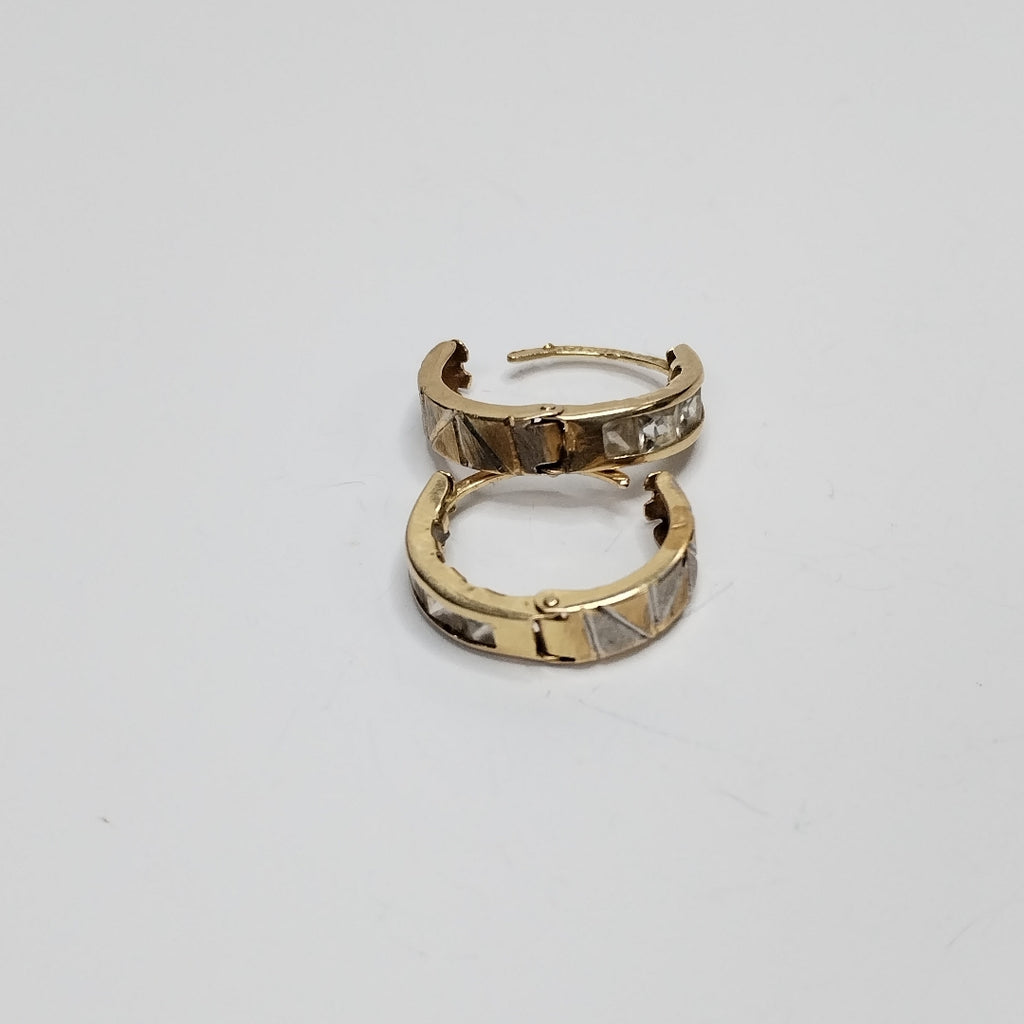 ARETES PAR ORO COMBINADO 14 K 1.5 GRMS (SEMINUEVO)