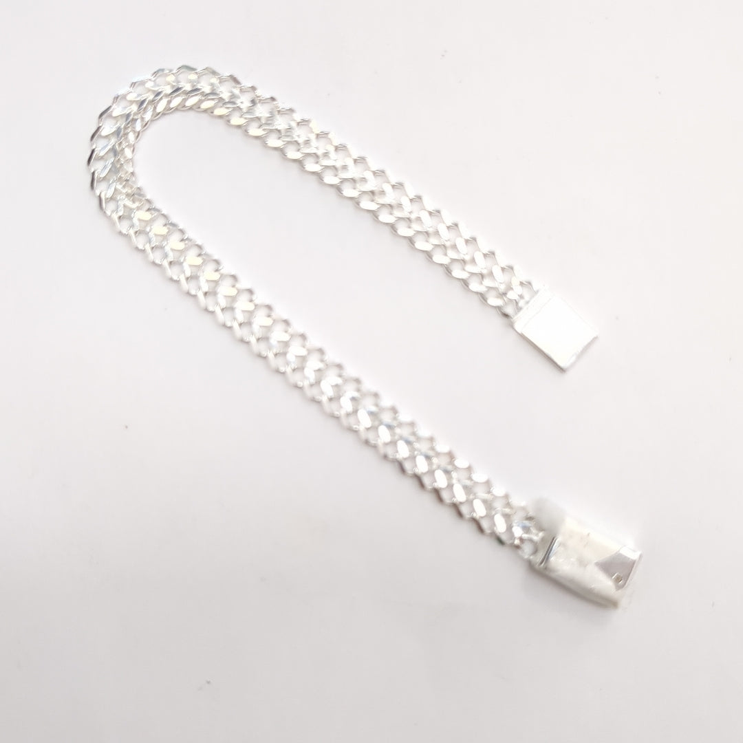 PULSERA TEJIDO CHINO PLATA .925 18 CM 7.6 GR (NUEVO)