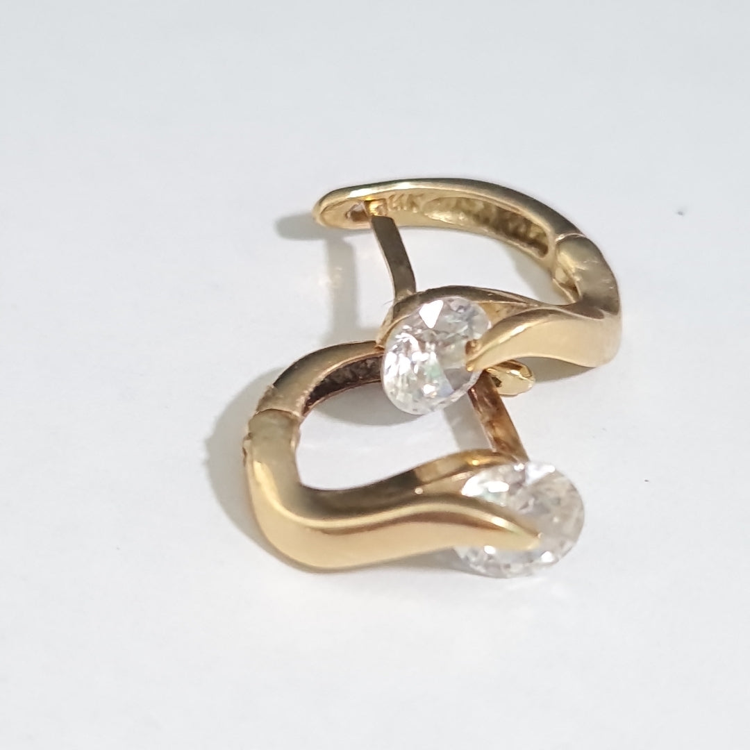 ARRACADAS PAR ORO 14 K 2.3 GRMS (SEMINUEVO)