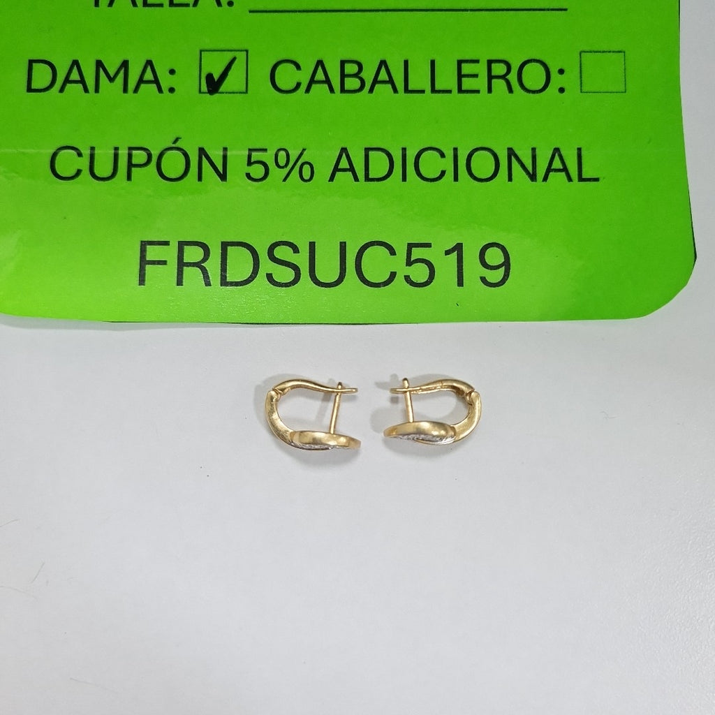 ARRACADAS PAR ORO 14 K 3.5 GRMS (SEMINUEVO)