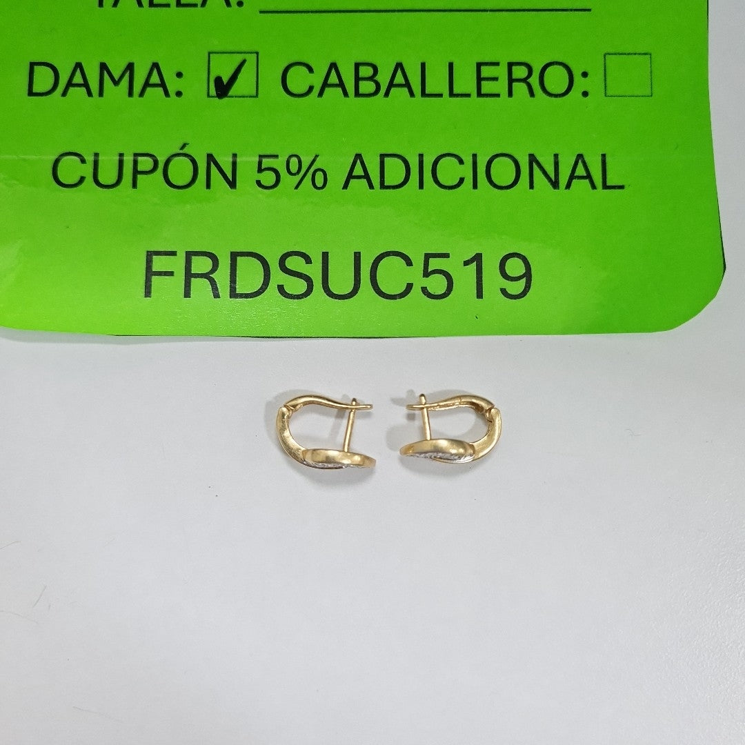 ARRACADAS PAR ORO 14 K 3.5 GRMS (SEMINUEVO)