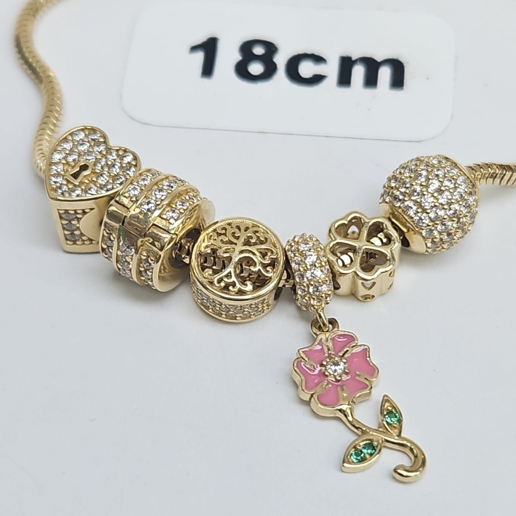 PULSERA CHARM ORO 14K 12.3 (NUEVO)