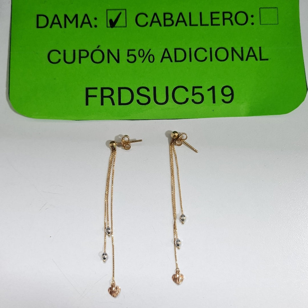 BROQUELES PAR ORO 14 K 1,90 GRMS (SEMINUEVO)