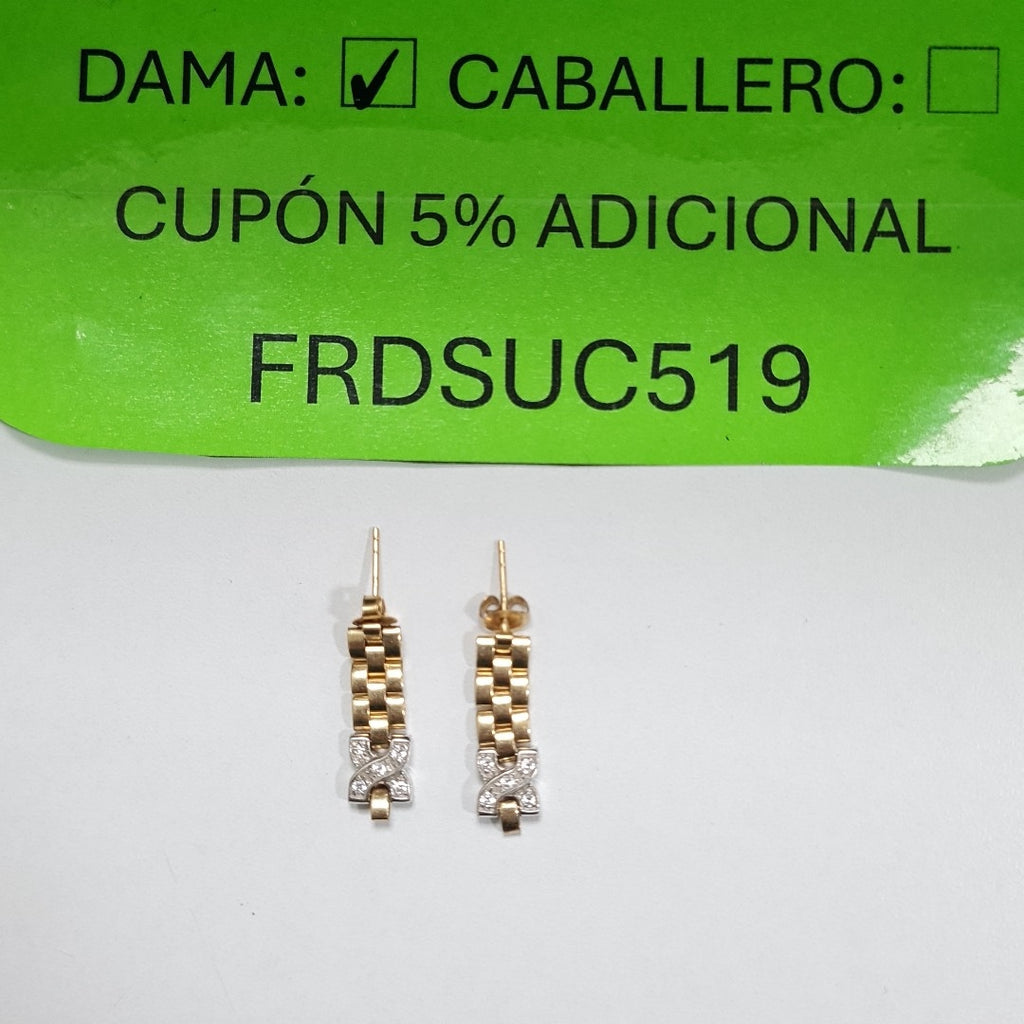 ARETES PAR ORO 14 K 4.4 GRMS (SEMINUEVO)