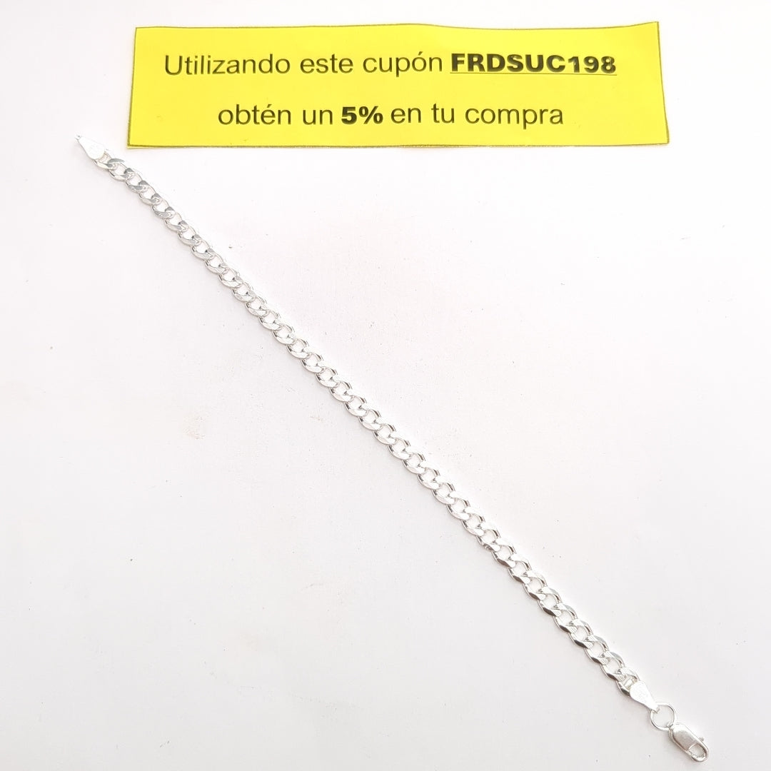 PULSERA BARBADA PLATA .925 18 CM 5.73 GR (NUEVO)