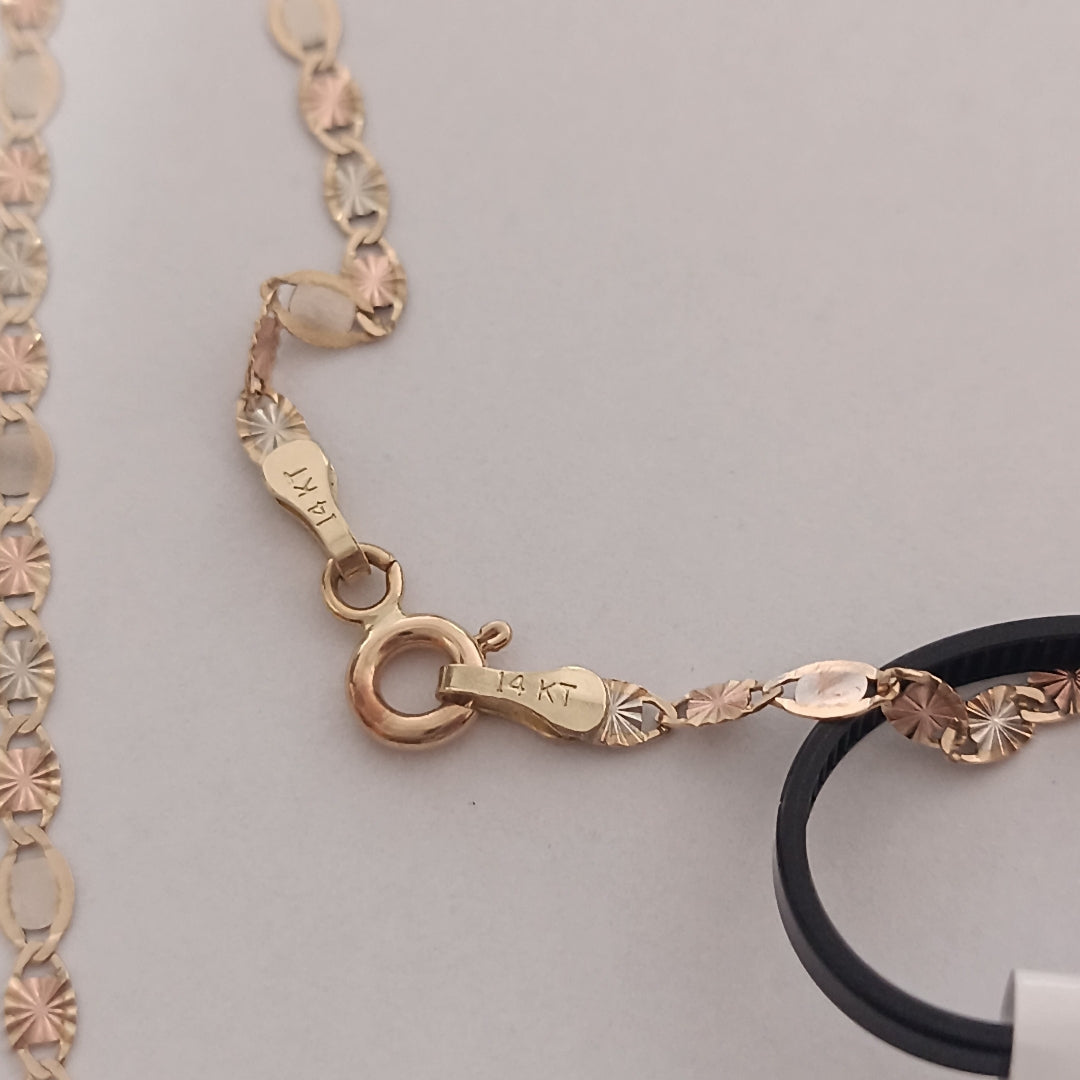 CADENA ORO, ORO COMBINADO 14 K 3.2 GRMS (SEMINUEVO)