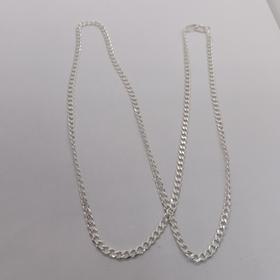 CADENA BARBADA PLATA .925 60 CM 9.22 GR (NUEVO)