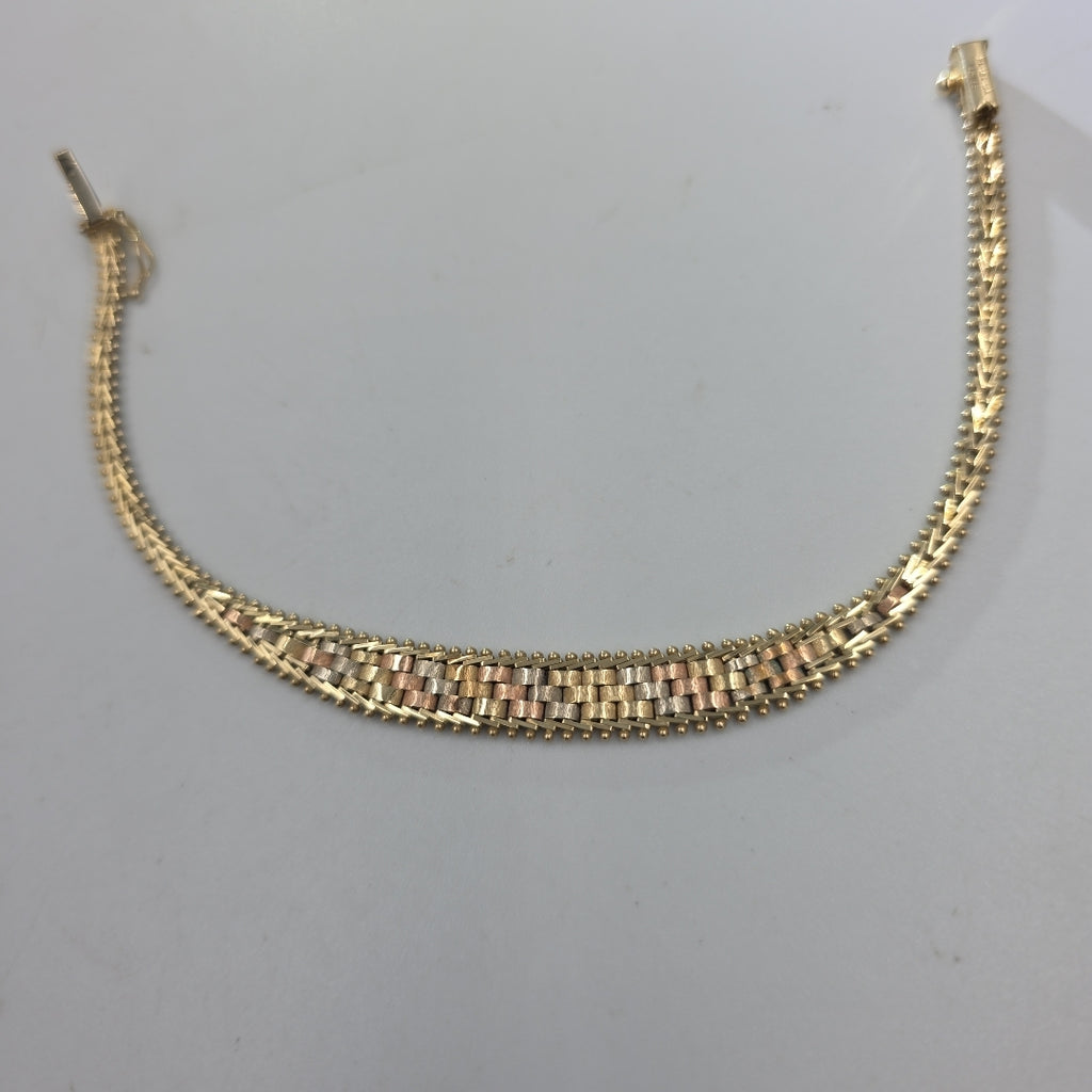 PULSERA ORO, ORO COMBINADO 10 K 7.4 GRMS (SEMINUEVO)
