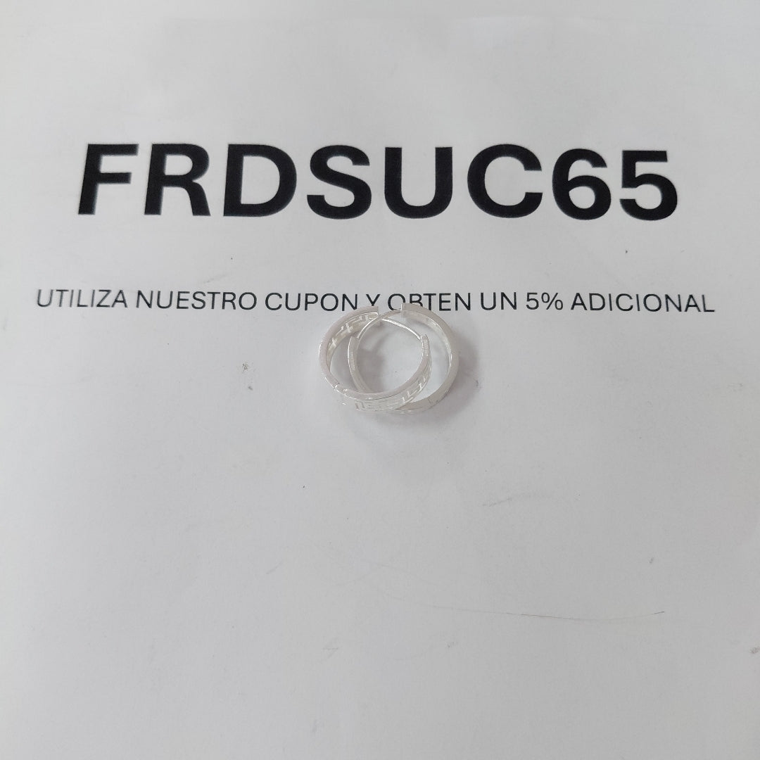 ARETES ARRACADAS GRECAS PLATA .925 4.13 GR (NUEVO)