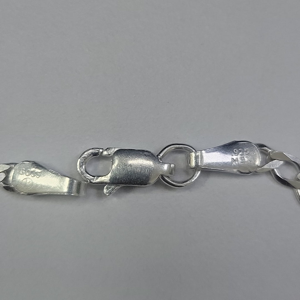 PULSERA BARBADA PLATA .925 21 CM 2.92 GR (NUEVO)