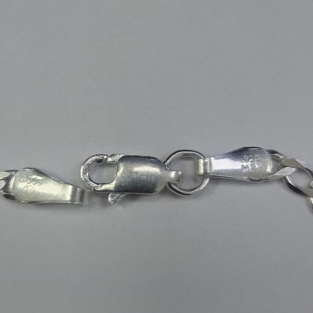 PULSERA BARBADA PLATA .925 21 CM 2.92 GR (NUEVO)