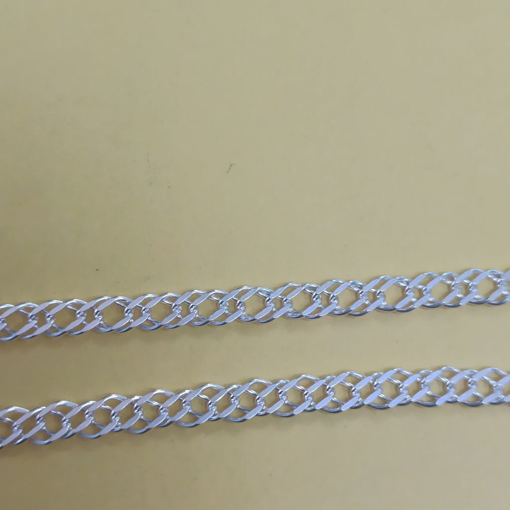 PULSERA DOBLE ESLABON PLATA .925 18 CM 3.53 GR (NUEVO)